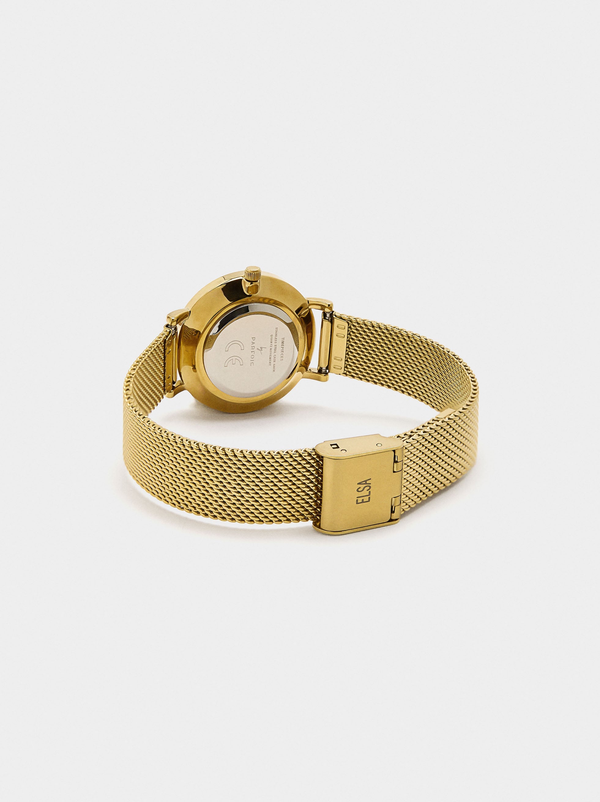 Reloj De Malla Metálica De Acero Inoxidable