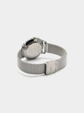 Reloj Bicolor Con Punto Metálico De Acero Inoxidable