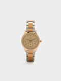 Reloj Bicolor Con Pulsera De Acero Inoxidable