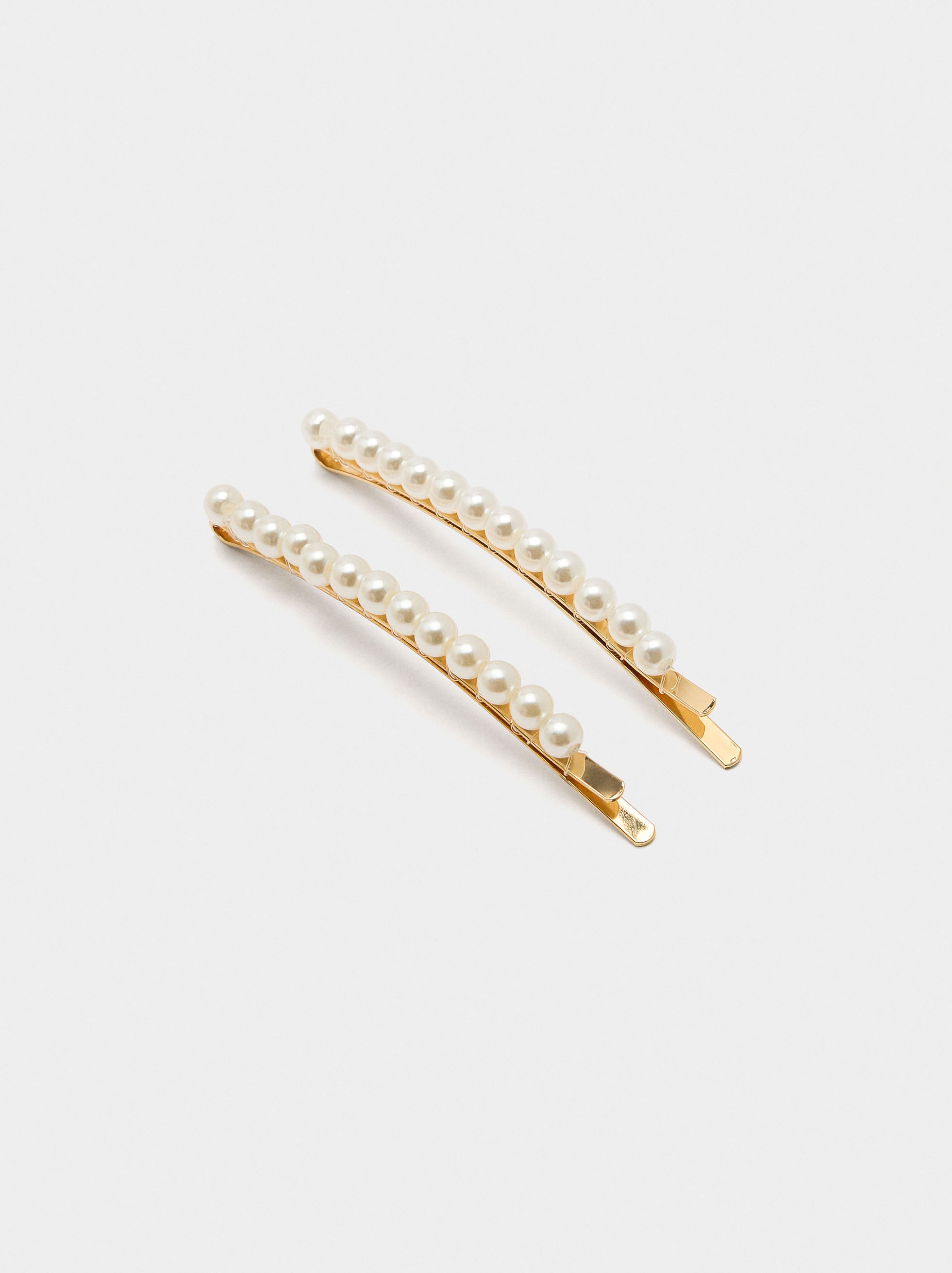 Set De Ganchos Con Perlas