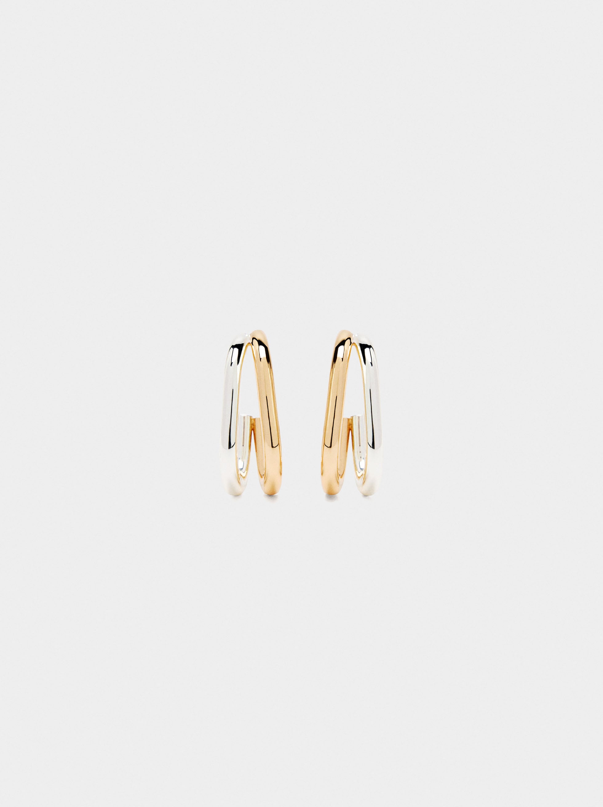 Pendientes Bicolor Efecto Doble