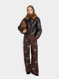Pantalón Fluido Estampado De Círculos