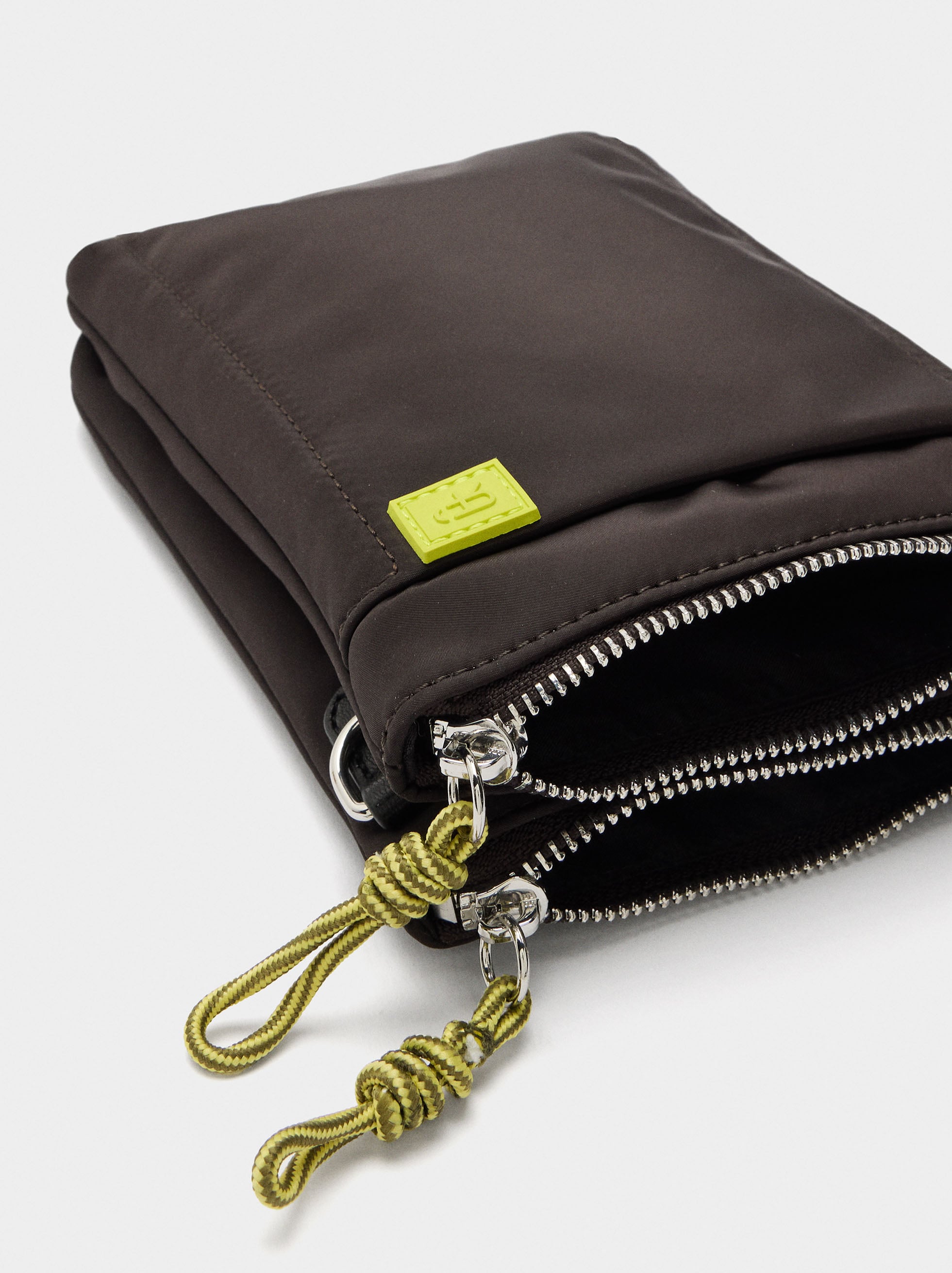 Bolso Bandolera Doble De Nylon
