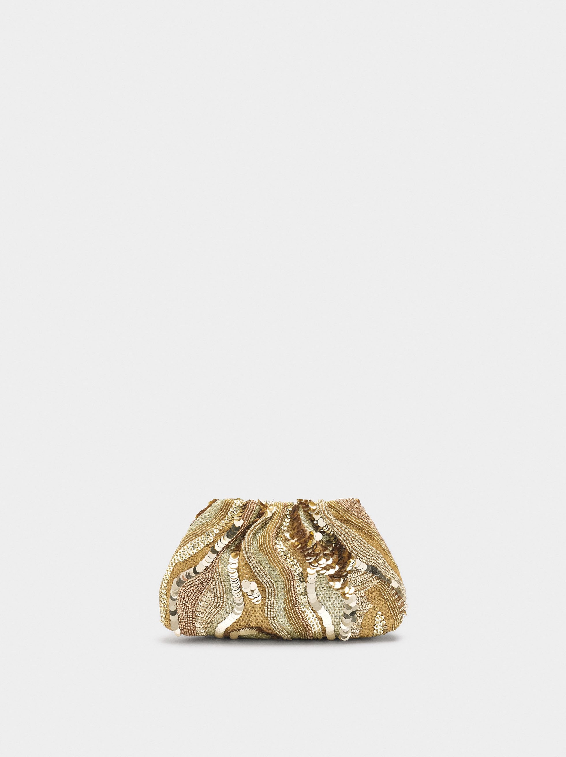 Bolso De Fiesta Con Abalorios Y Lentejuelas