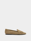 Mocasines De Piel Con Flecos