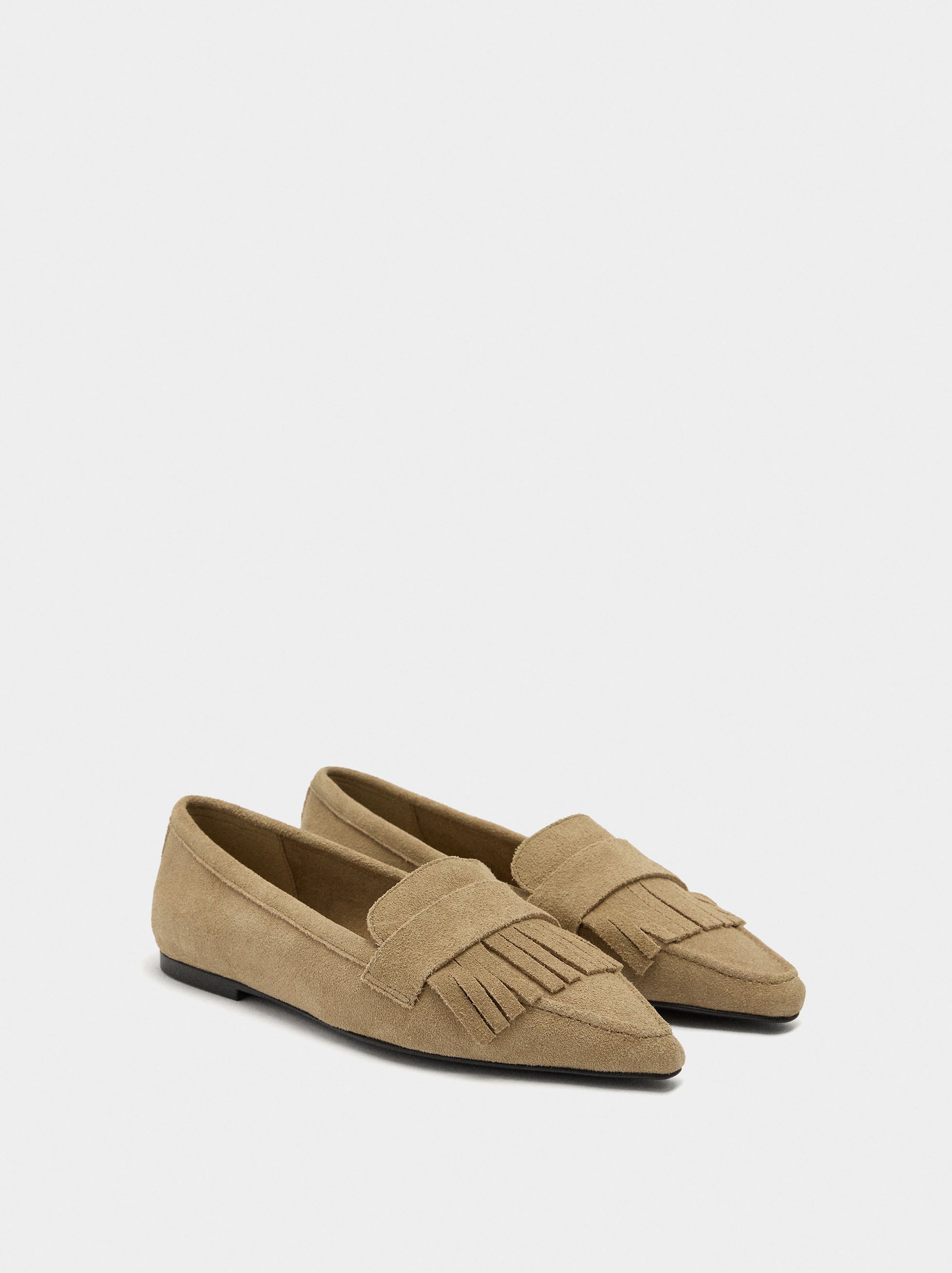 Mocasines De Piel Con Flecos