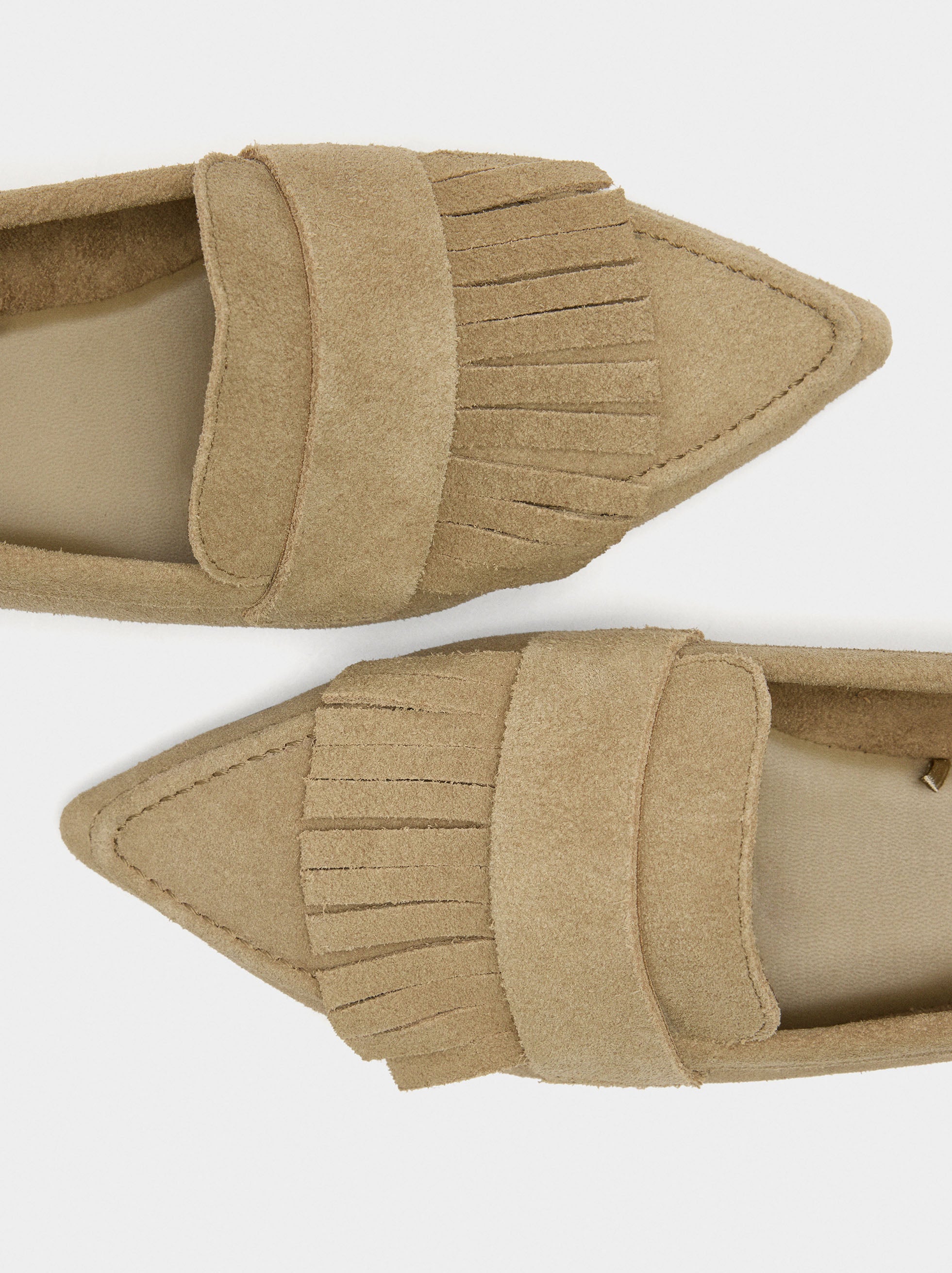 Mocasines De Piel Con Flecos