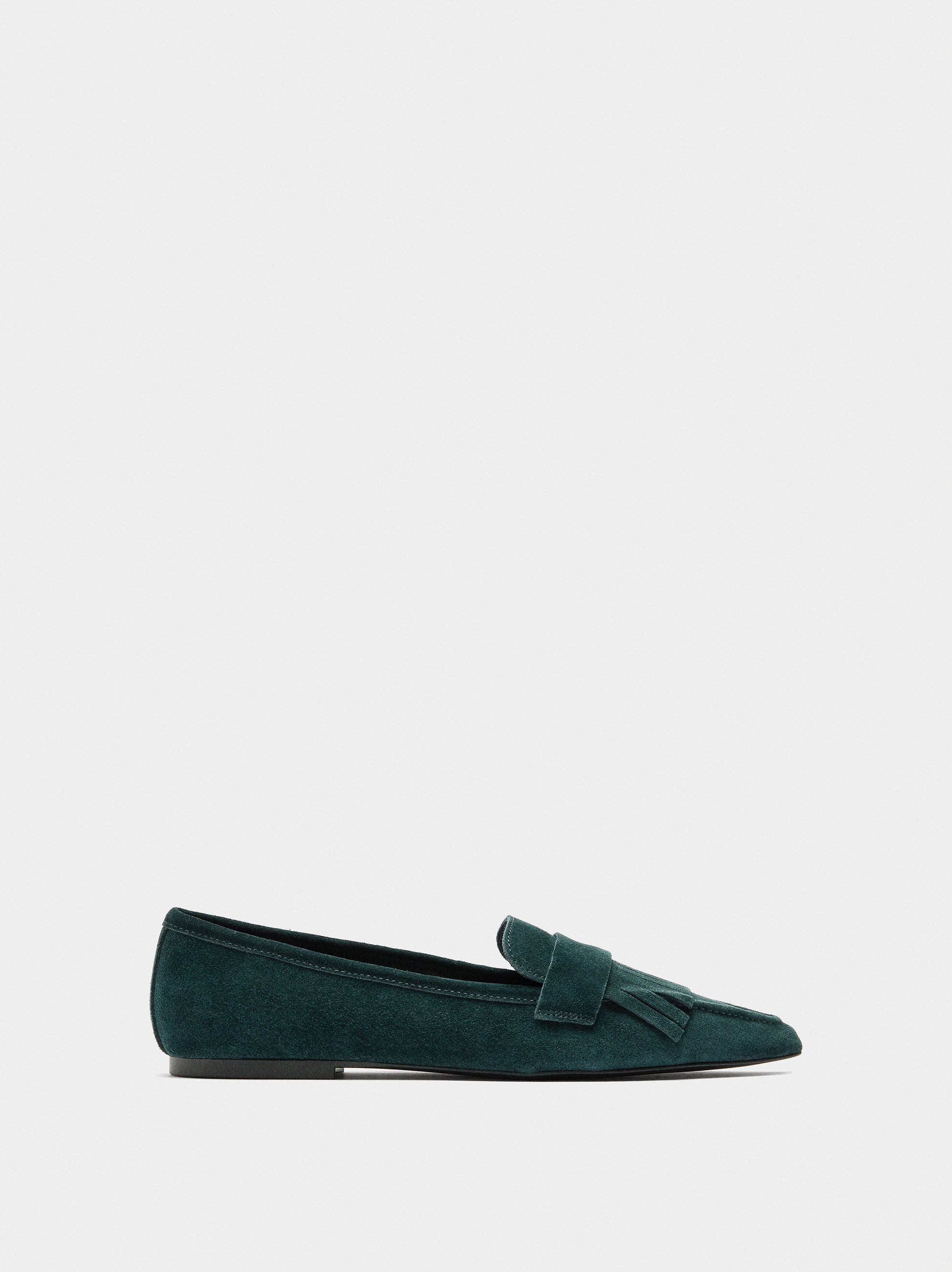 Mocasines De Piel Con Flecos