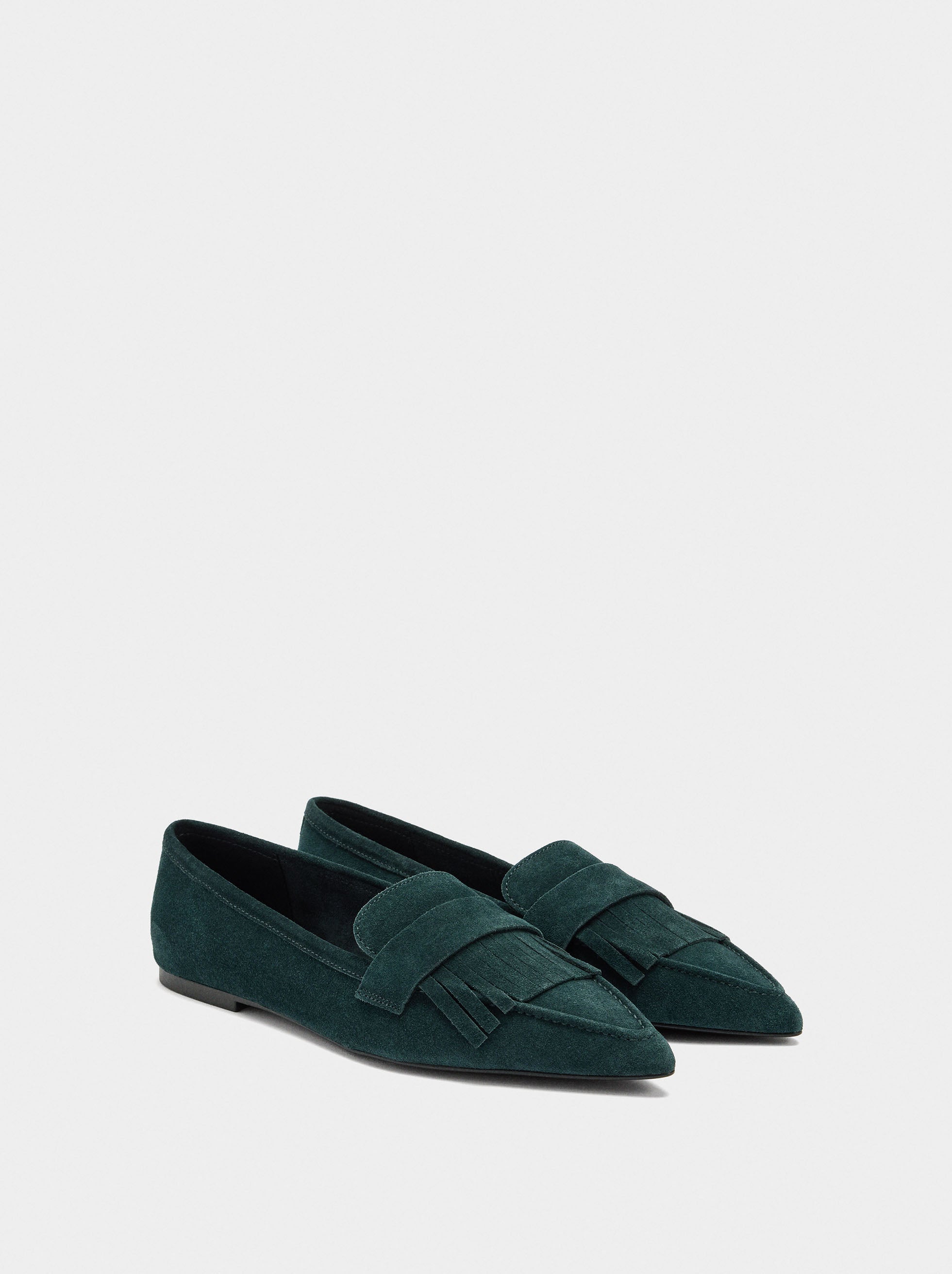 Mocasines De Piel Con Flecos