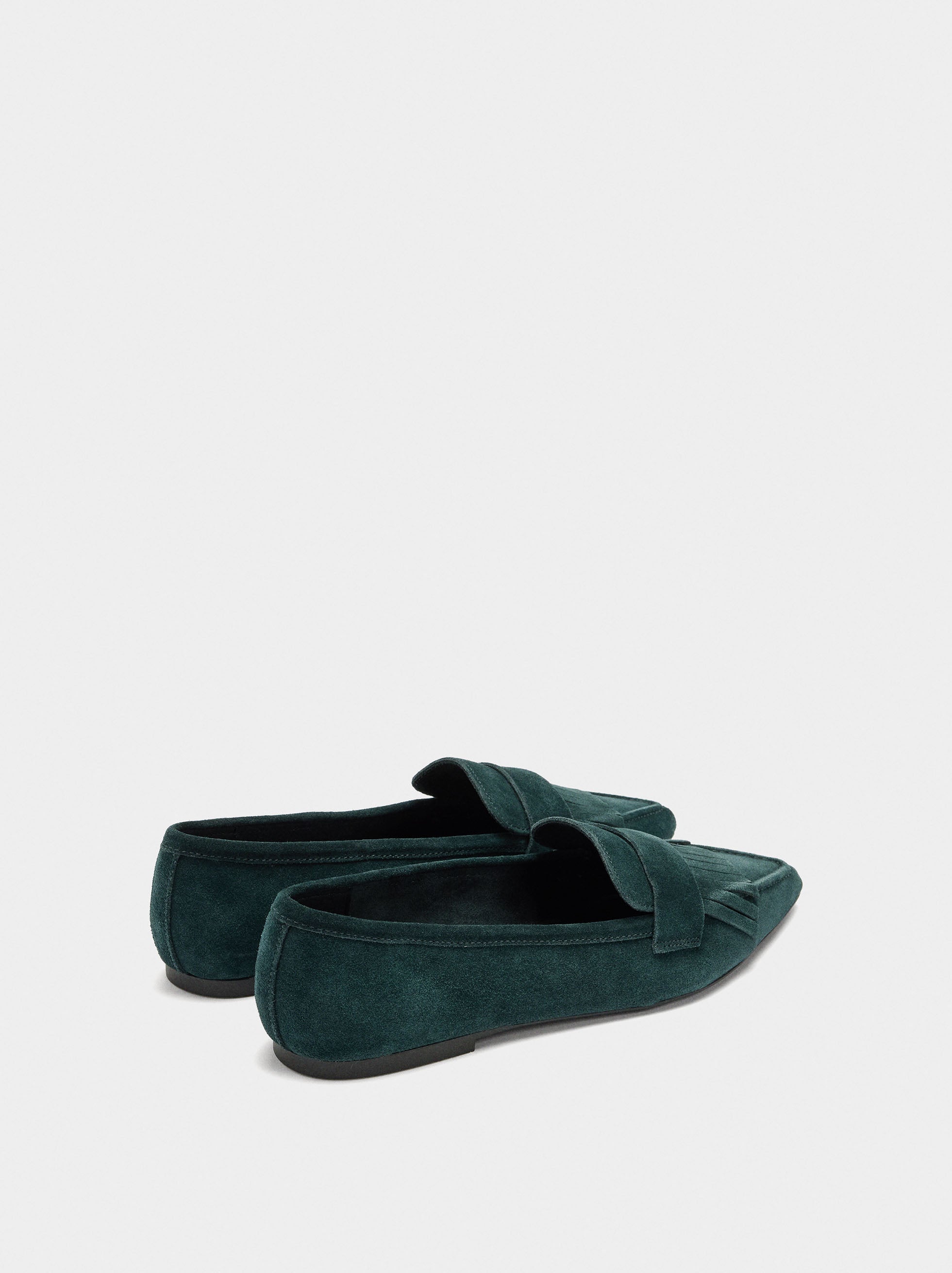 Mocasines De Piel Con Flecos