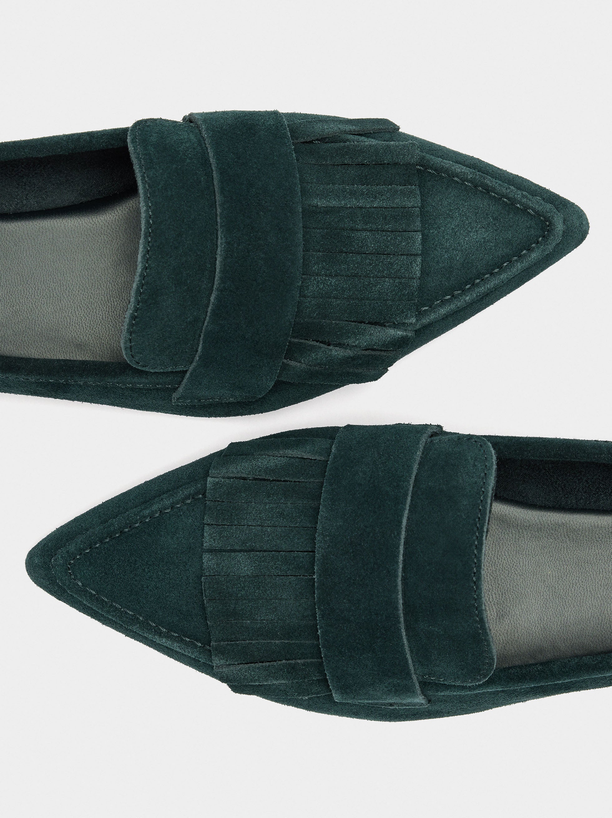 Mocasines De Piel Con Flecos