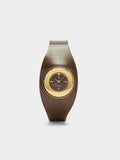 Reloj Con Pulsera Ancha Efecto Piel