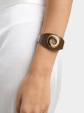 Reloj Con Pulsera Ancha Efecto Piel