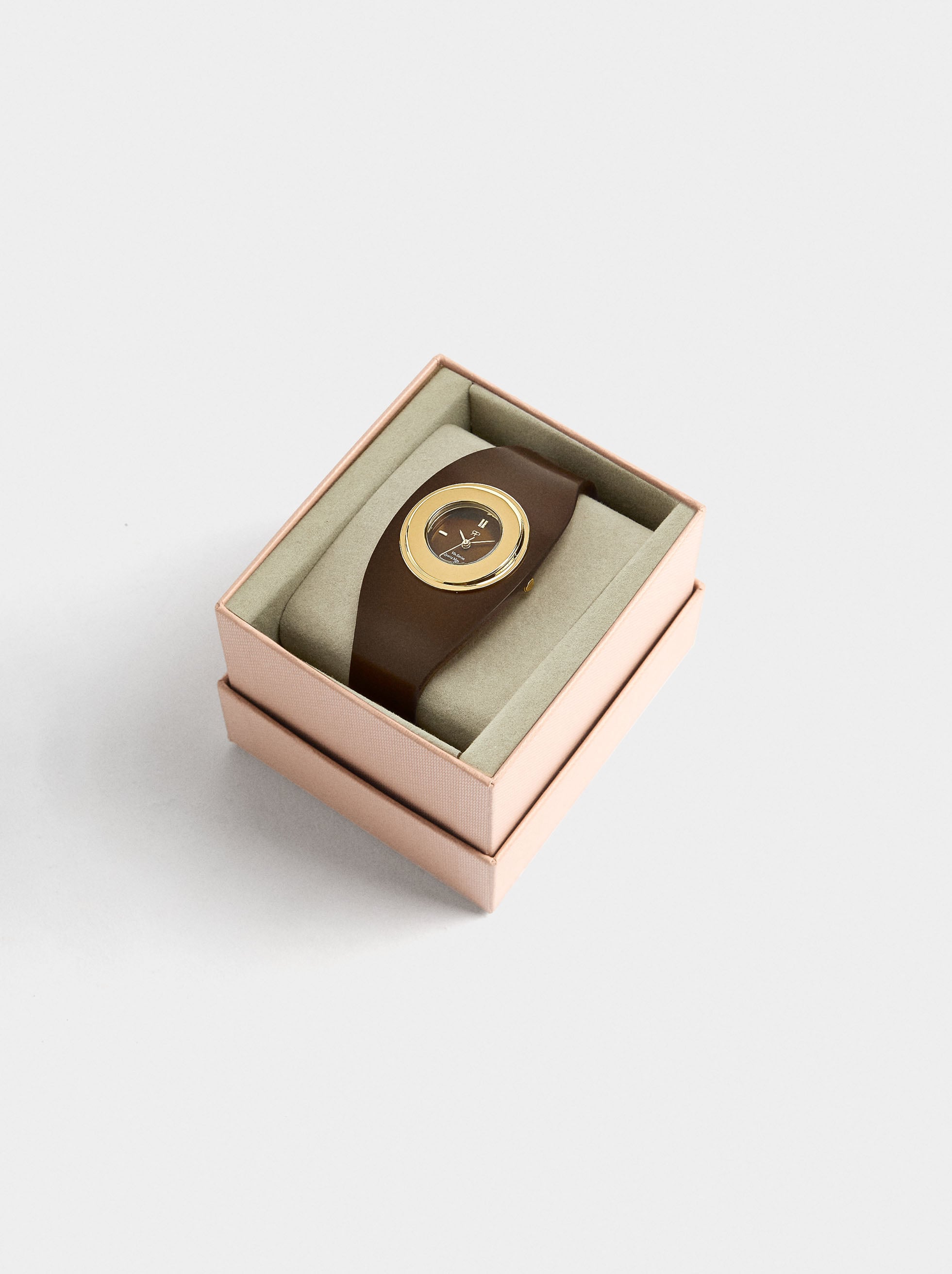 Reloj Con Pulsera Ancha Efecto Piel
