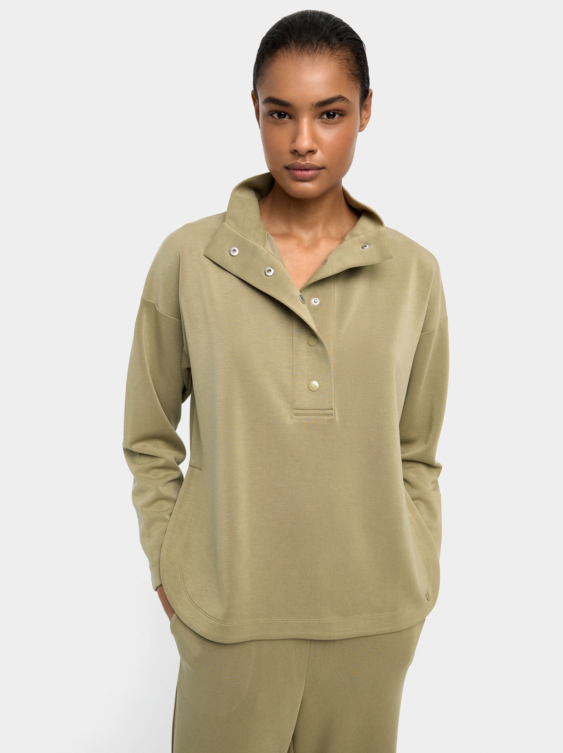 Sudadera Con Botones Tacto Suave