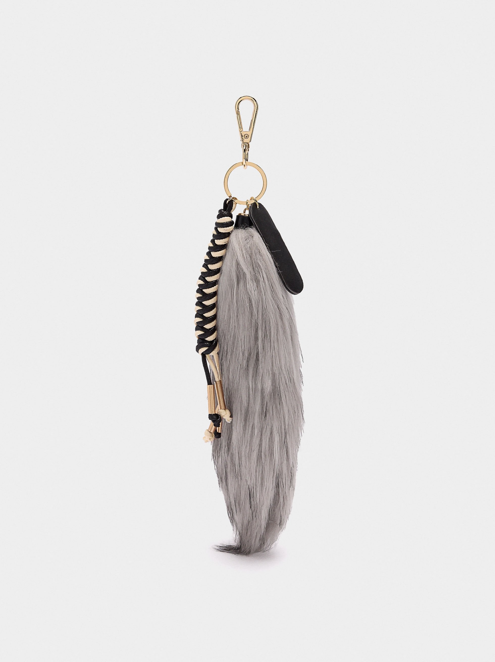 Llavero Charm De Efecto Pelo