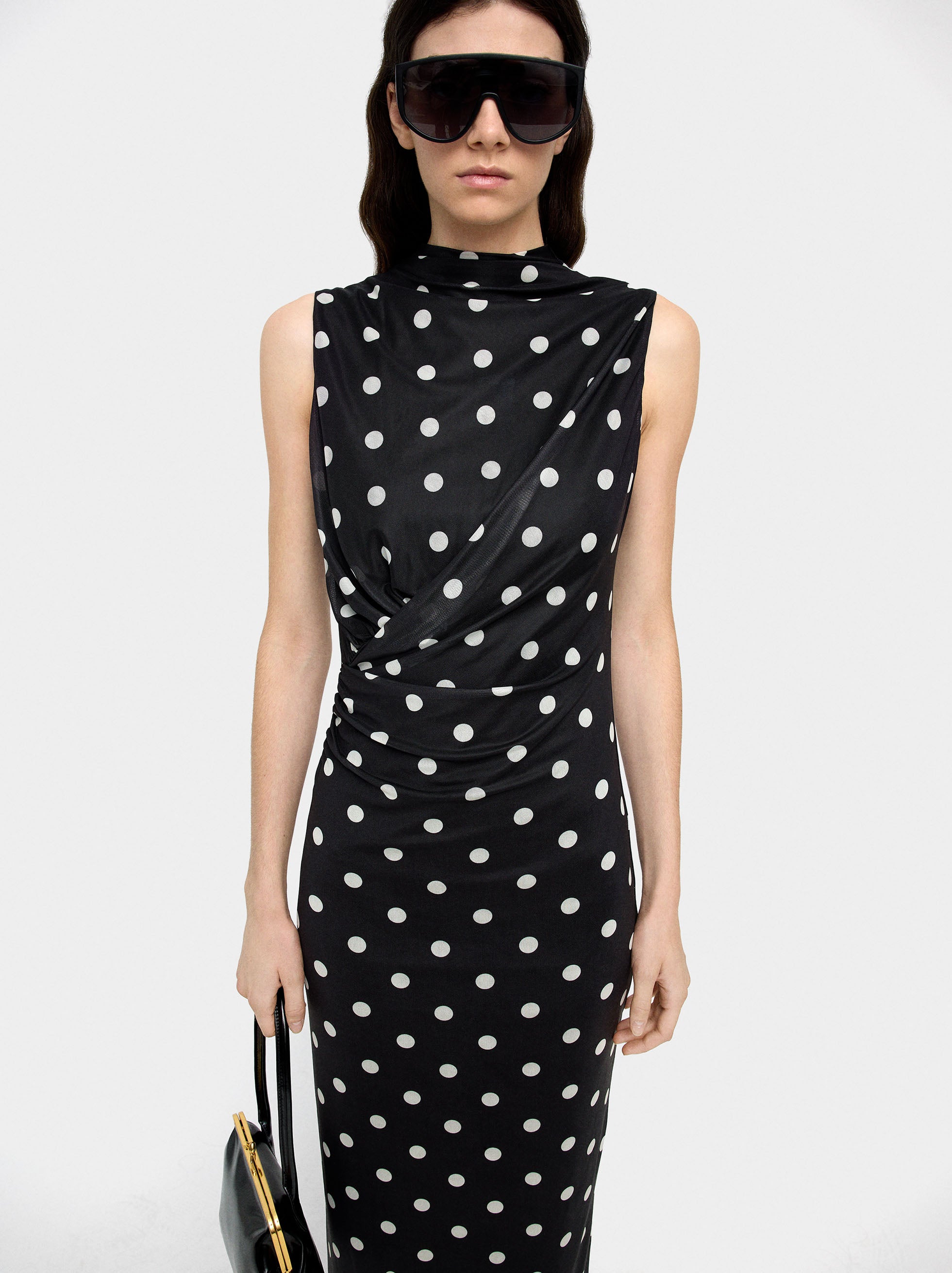 Vestido Largo De Lunares