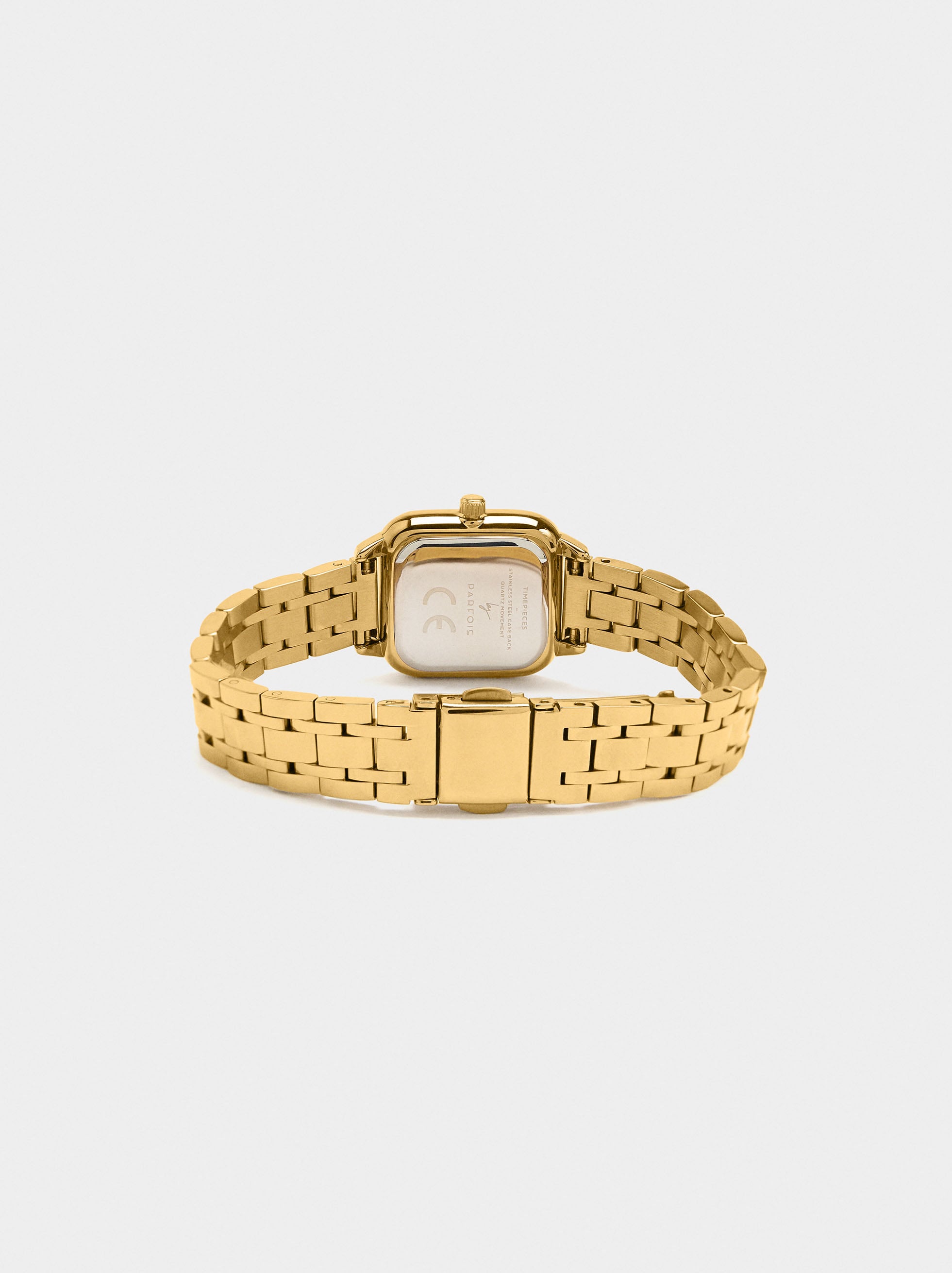 Reloj Cuadrado Con Pulsera De Acero Inoxidable