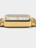Set De Reloj Cuadrado Y Pulsera De Acero Inoxidable