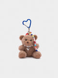 Llavero Charm Oso Mosquetón Con Corazón