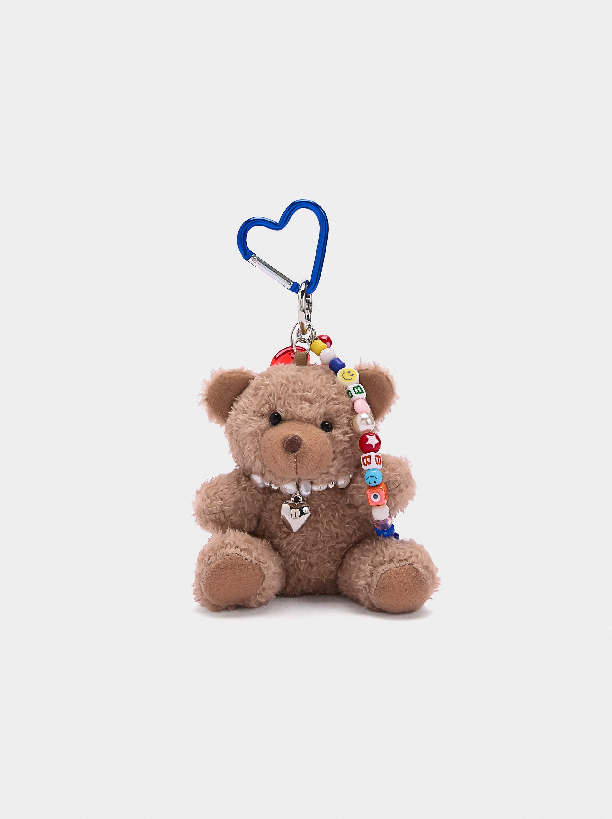 Llavero Charm Oso Mosquetón Con Corazón