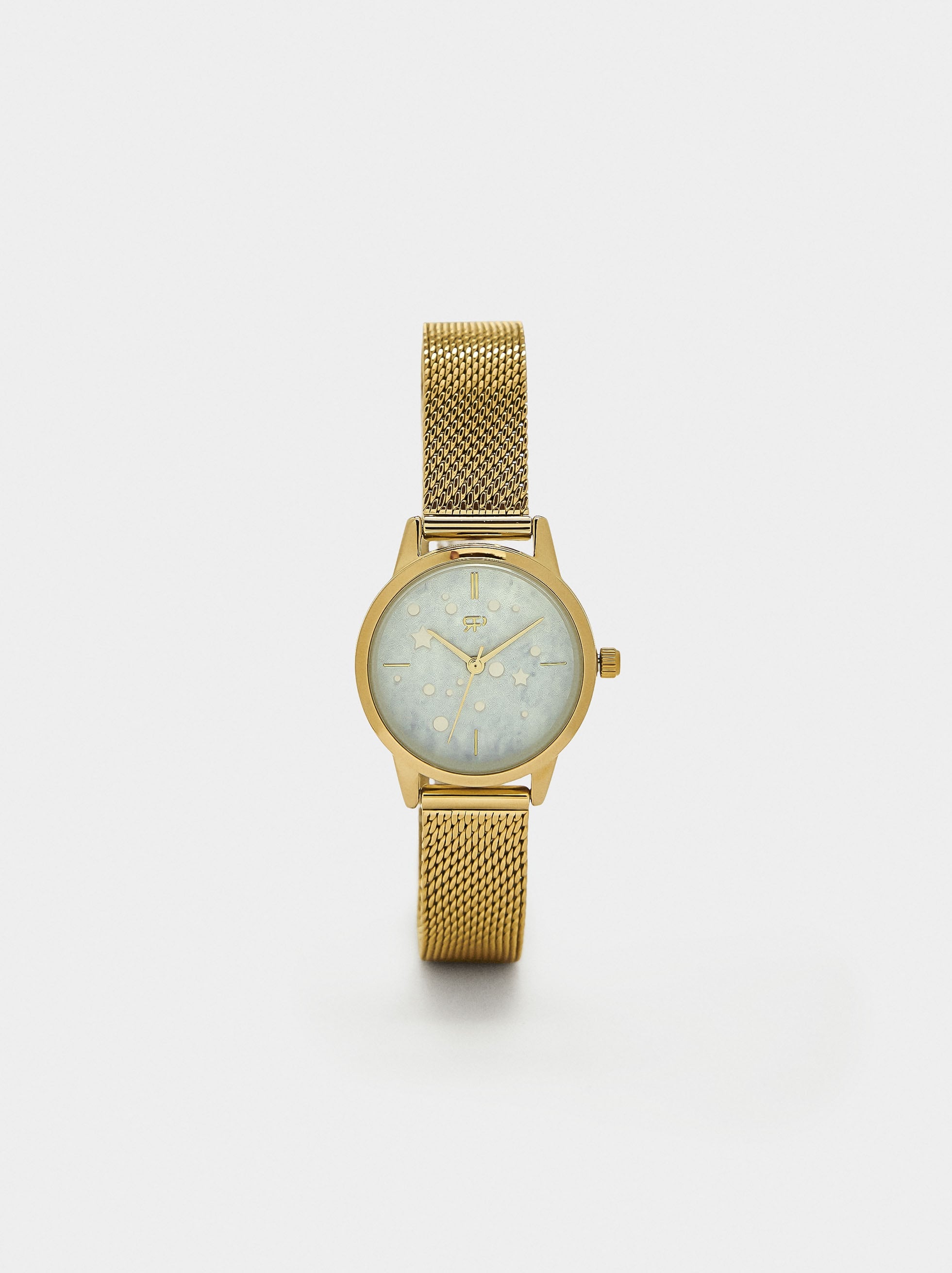 Reloj De Malla Metálica De Acero Inoxidable