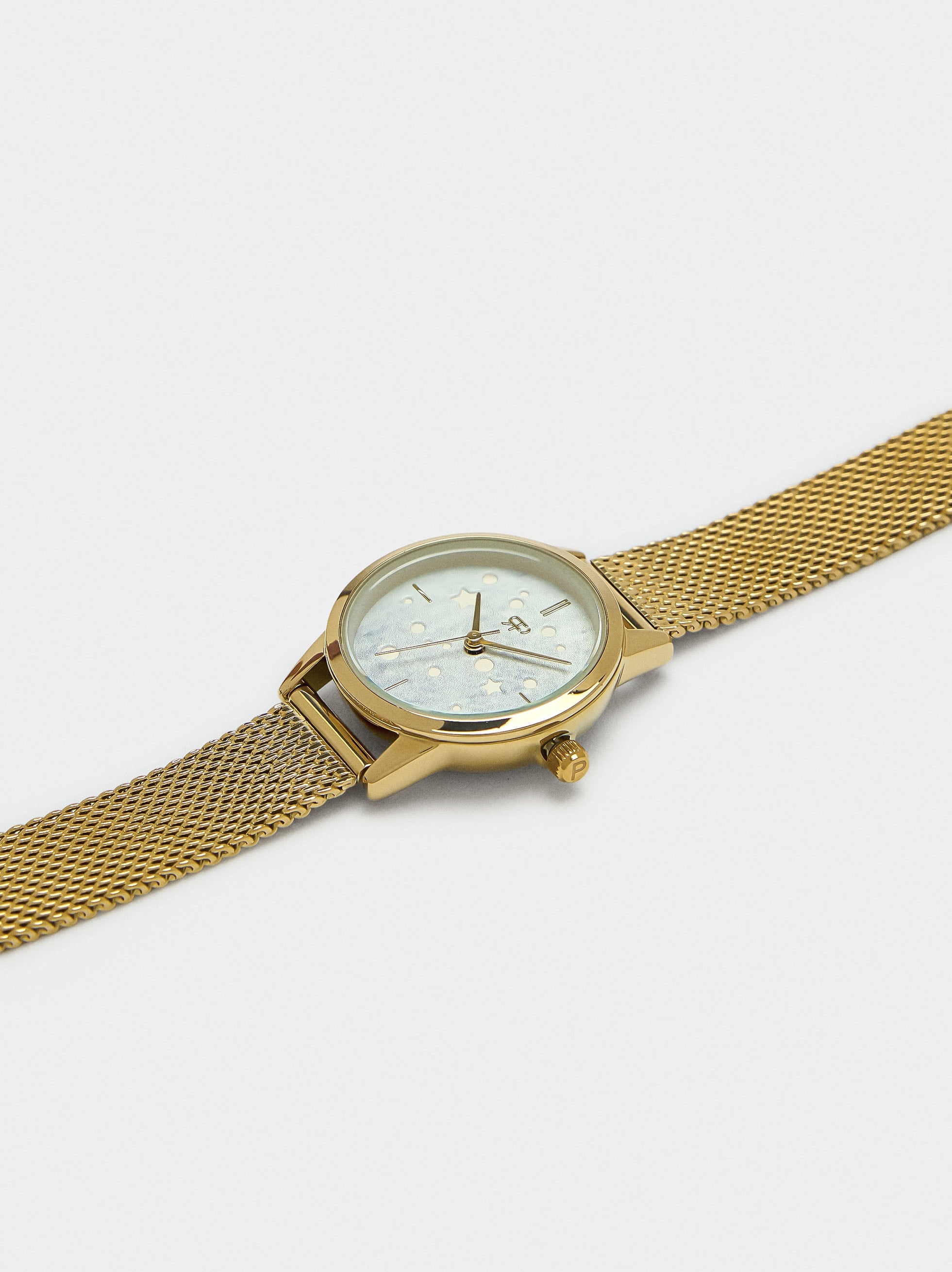 Reloj De Malla Metálica De Acero Inoxidable