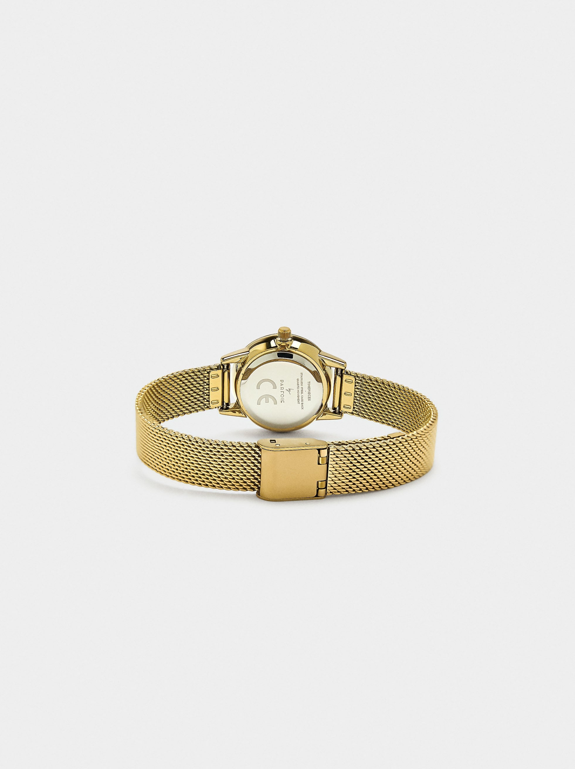 Reloj De Malla Metálica De Acero Inoxidable