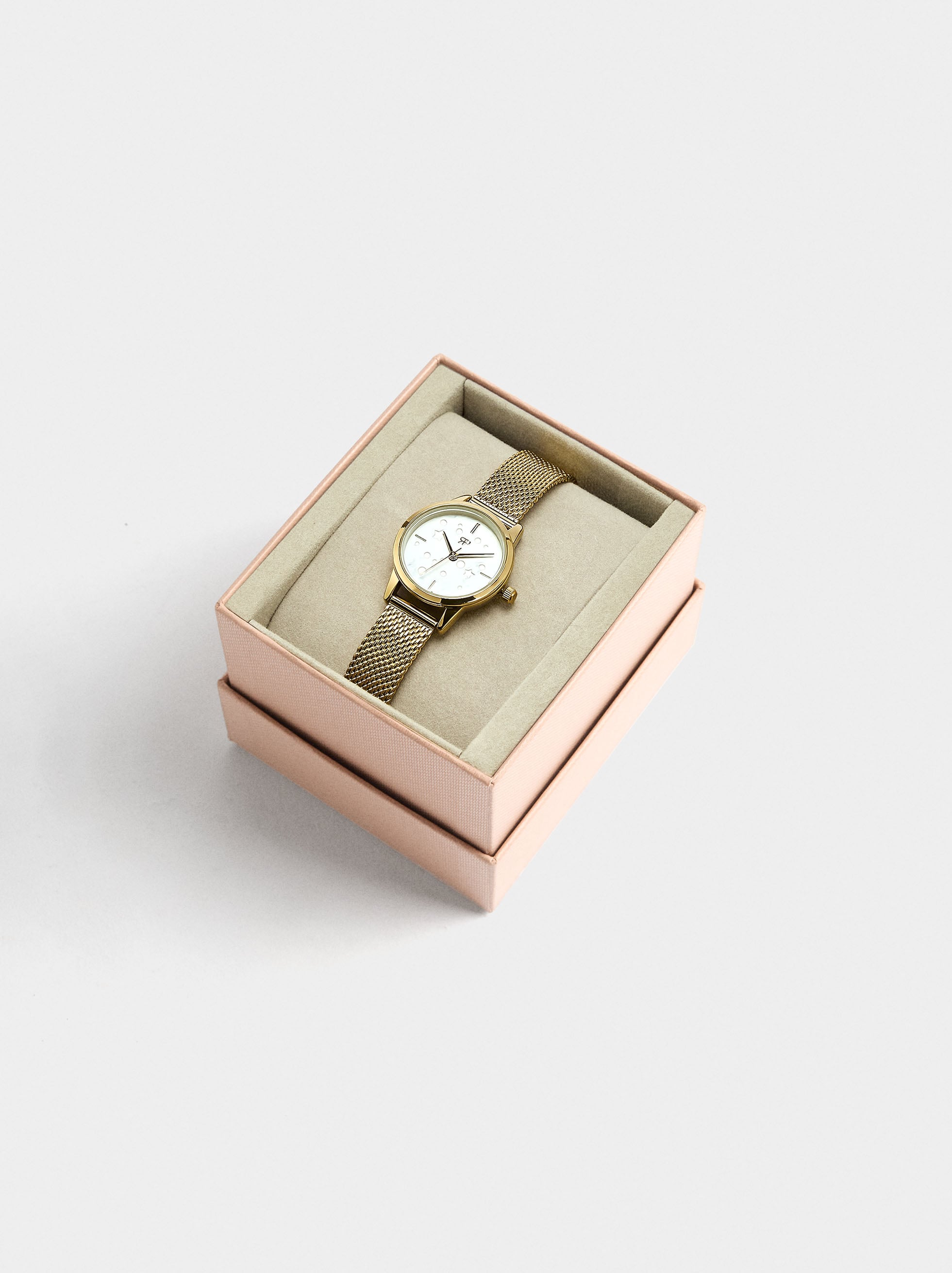 Reloj De Malla Metálica De Acero Inoxidable
