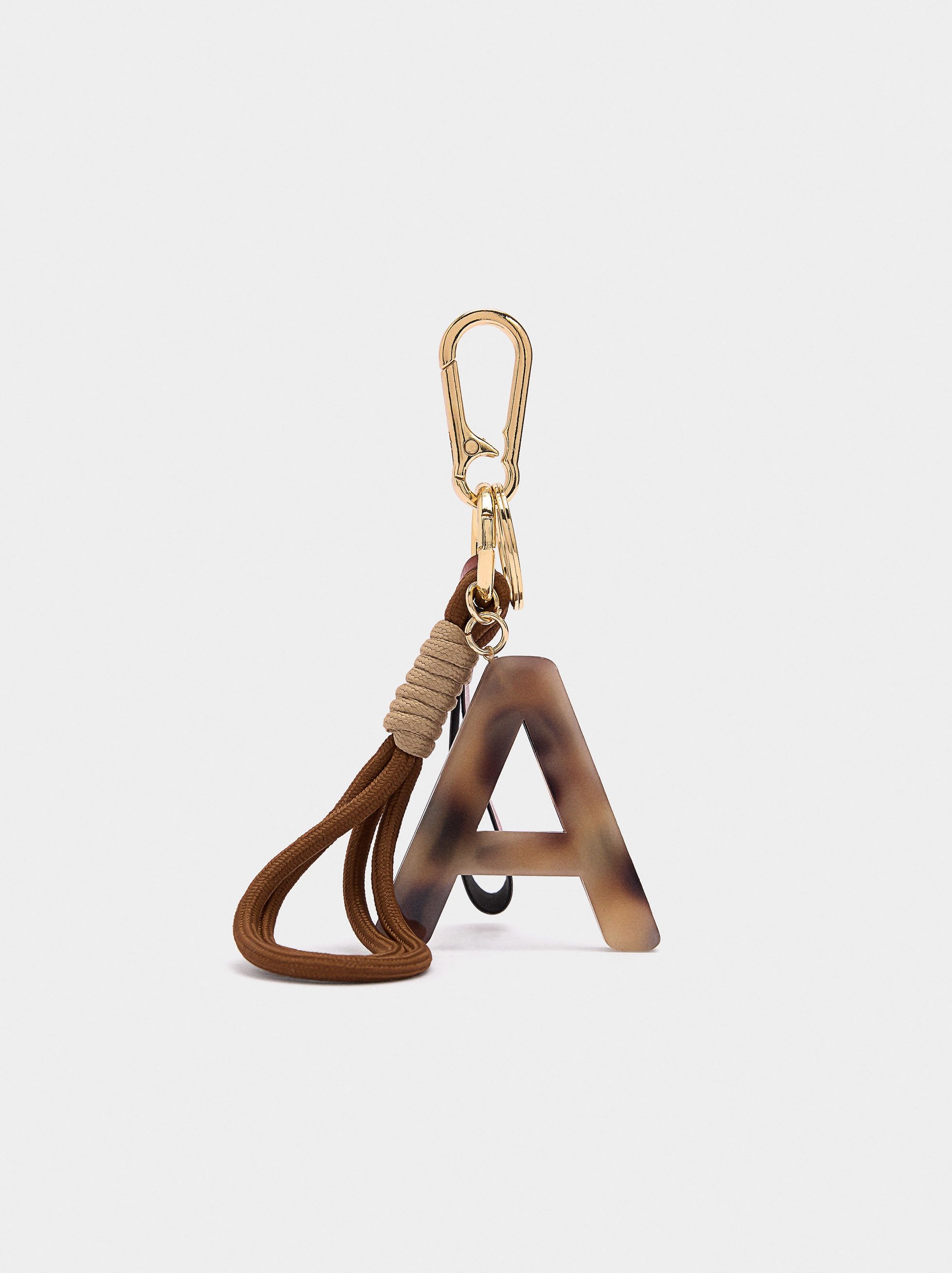 Llavero Con Charm Letra