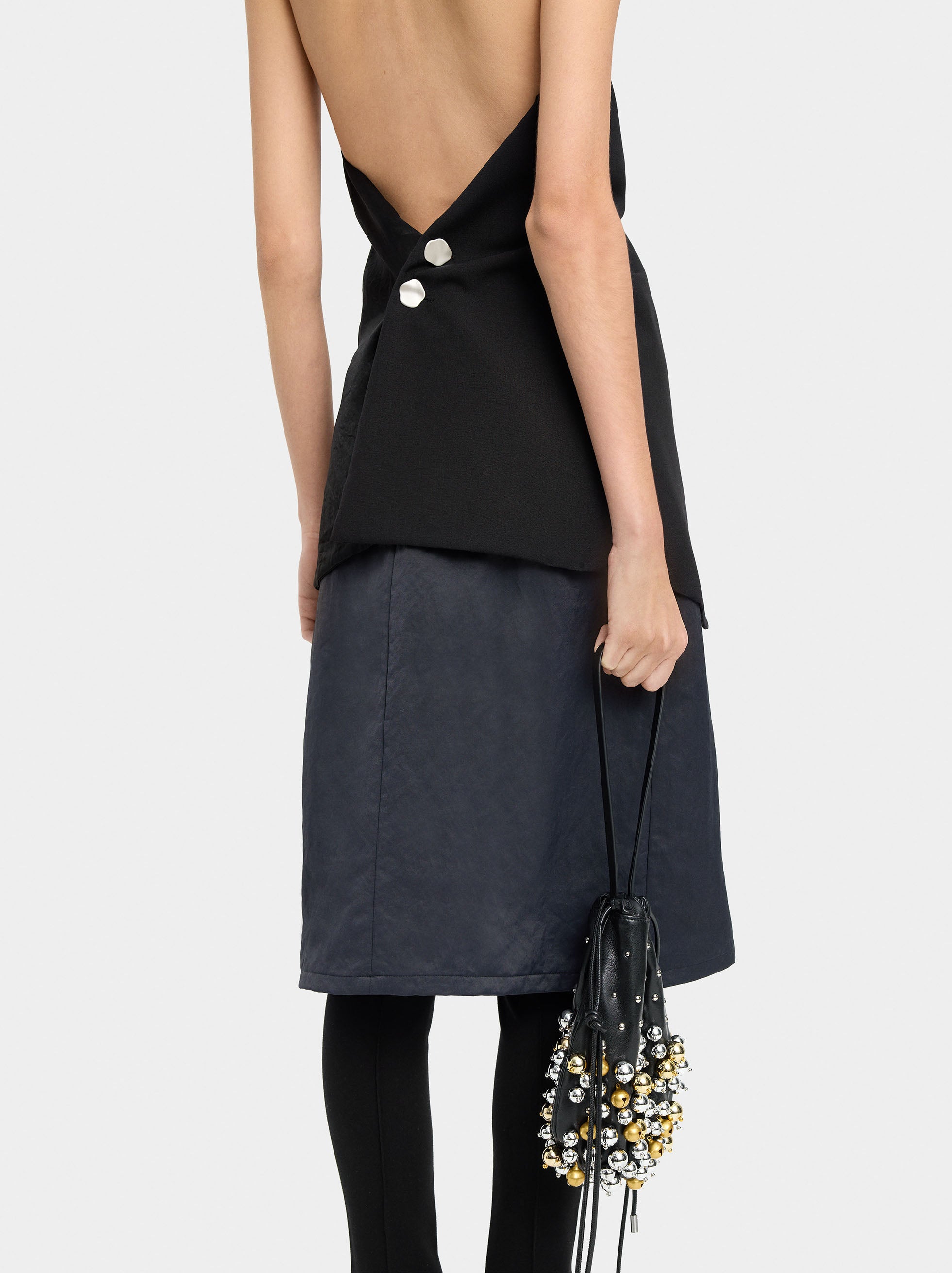 Falda Midi Con Strass