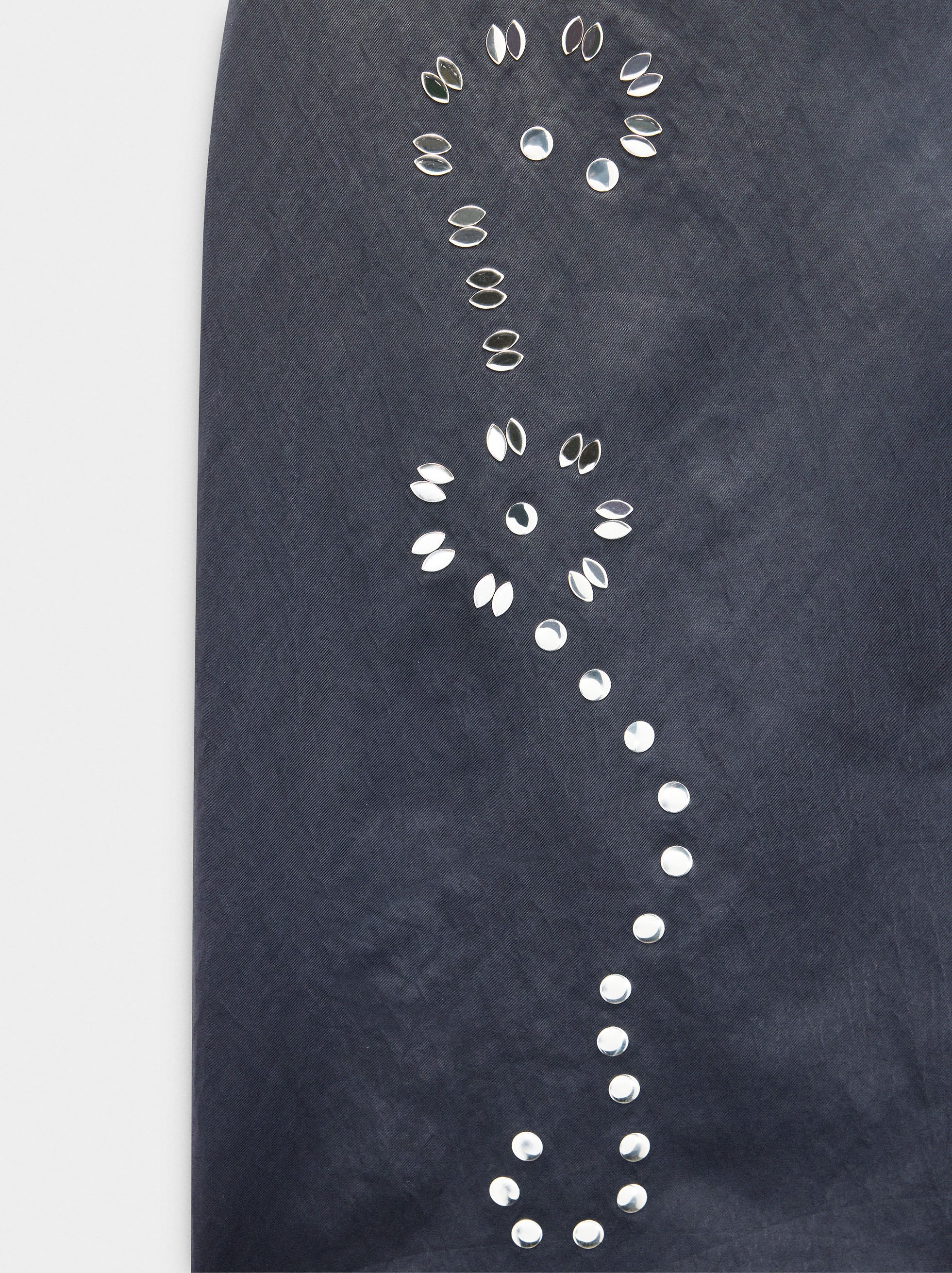 Falda Midi Con Strass