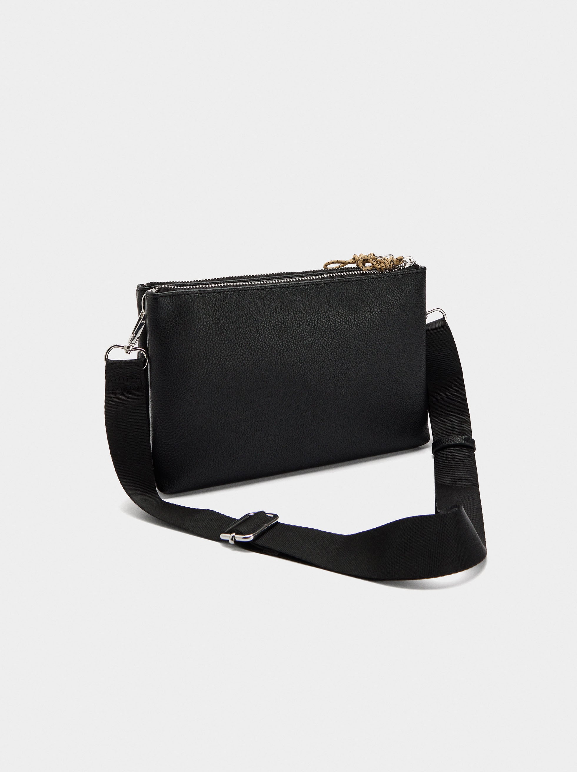 Bolso Bandolera Doble Con Textura