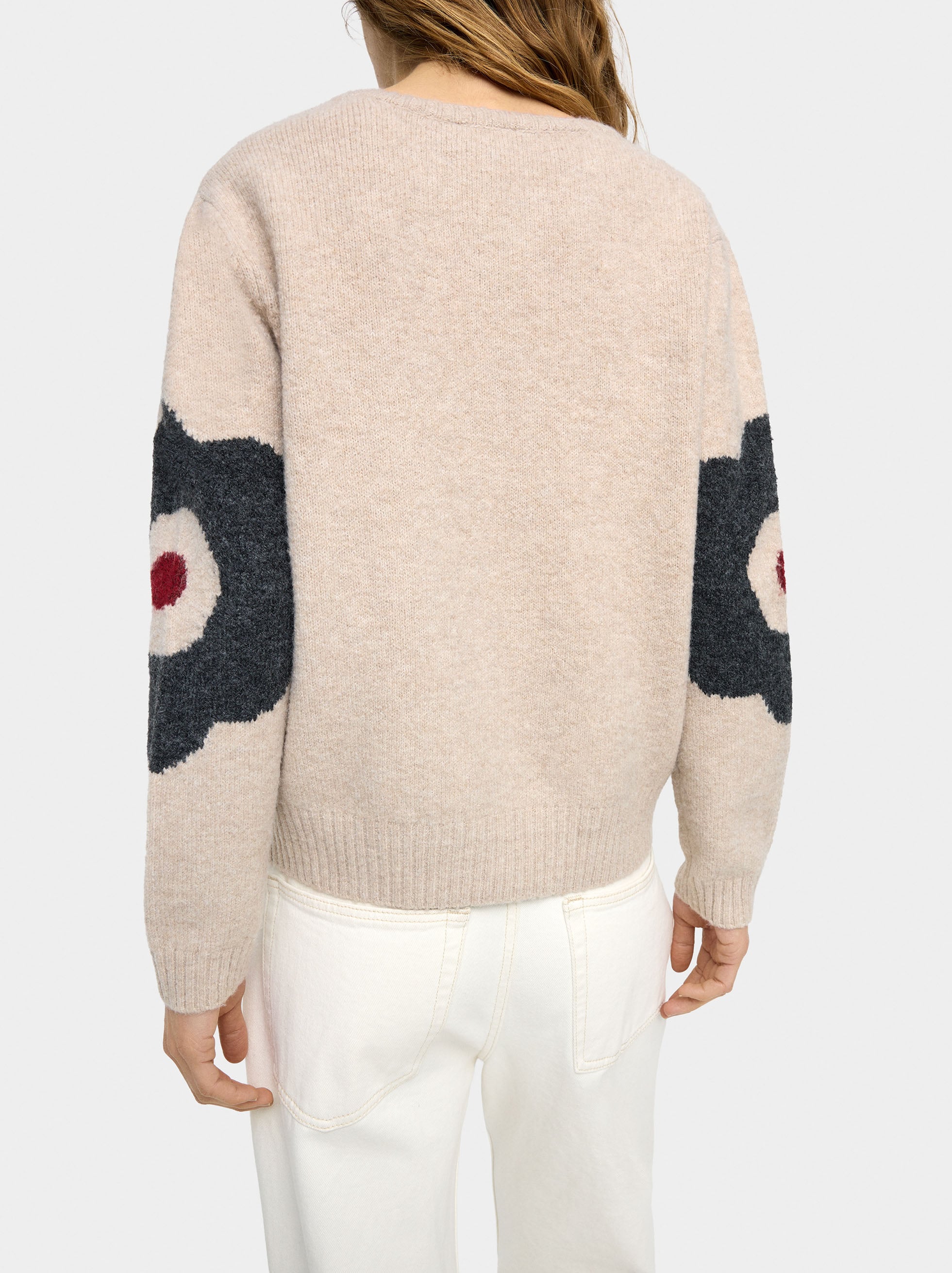 Jersey De Punto Con Flores
