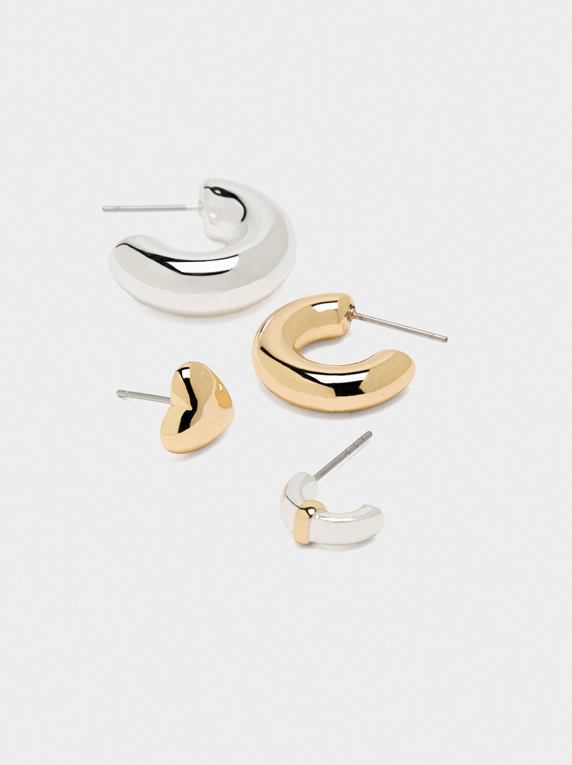 Set De Pendientes Bicolor