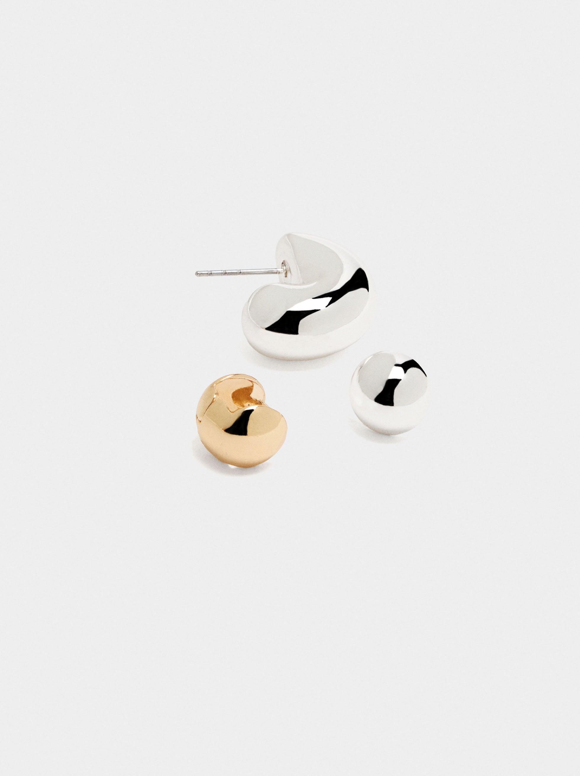 Set De Pendientes Bicolor