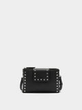 Bolso Bandolera Doble Con Textura Y Tachuelas