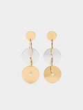 Pendientes Largos Bicolor Con Multicírculos