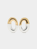 Pendientes Ovales Bicolor