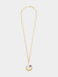 Collar De Eslabones Con Colgante Aro Y Esfera