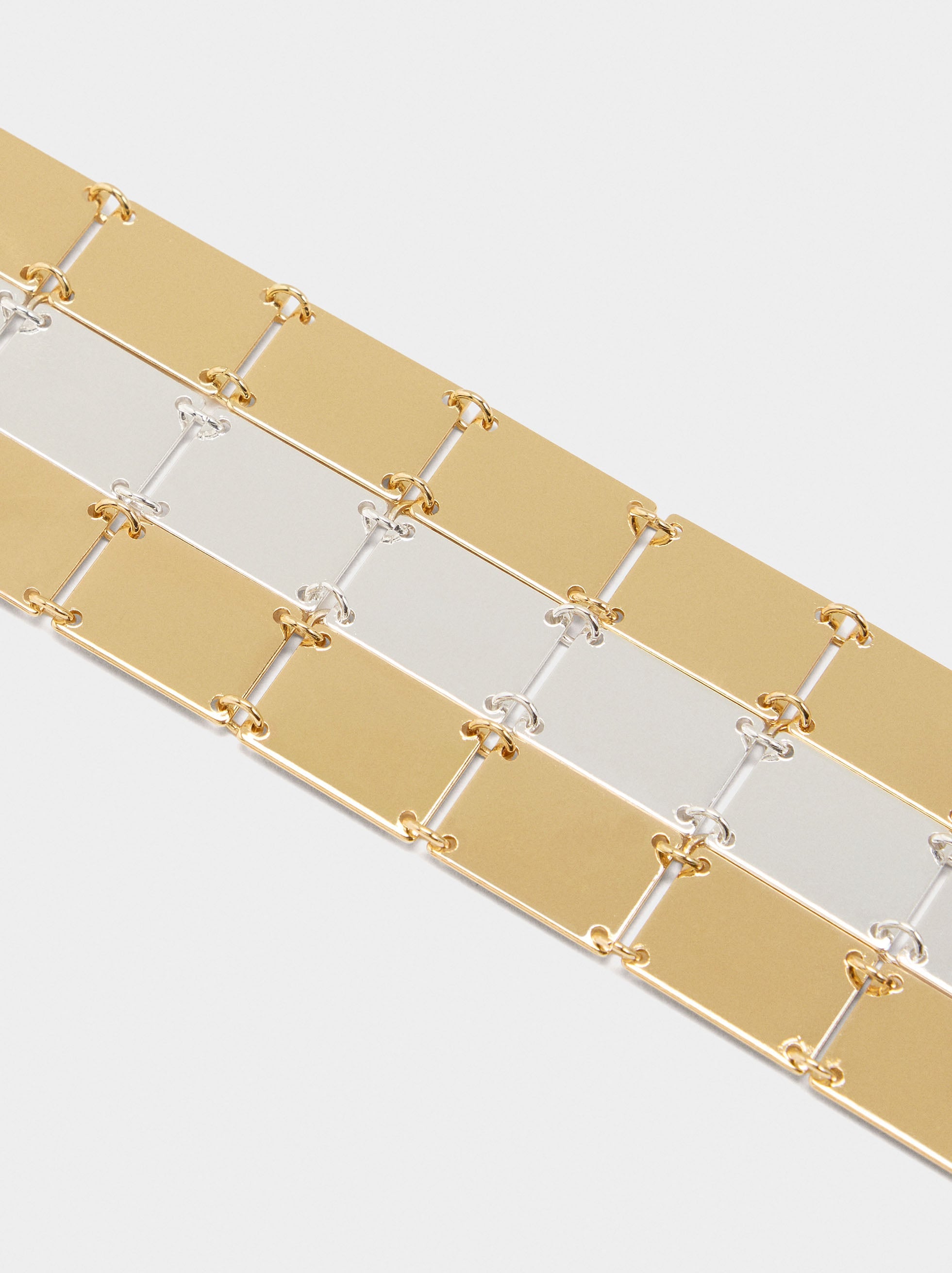 Choker Bicolor Con Rectángulos