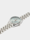 Reloj Redondo Con Pulsera De Acero Inoxidable