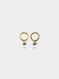 Pendientes De Aro Con Esferas Bicolor