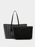 Bolso Shopper A Rayas Con Bolsa Extraíble