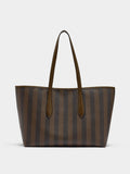 Bolso Shopper A Rayas Con Bolsa Extraíble