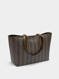 Bolso Shopper A Rayas Con Bolsa Extraíble
