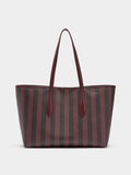 Bolso Shopper A Rayas Con Bolsa Extraíble