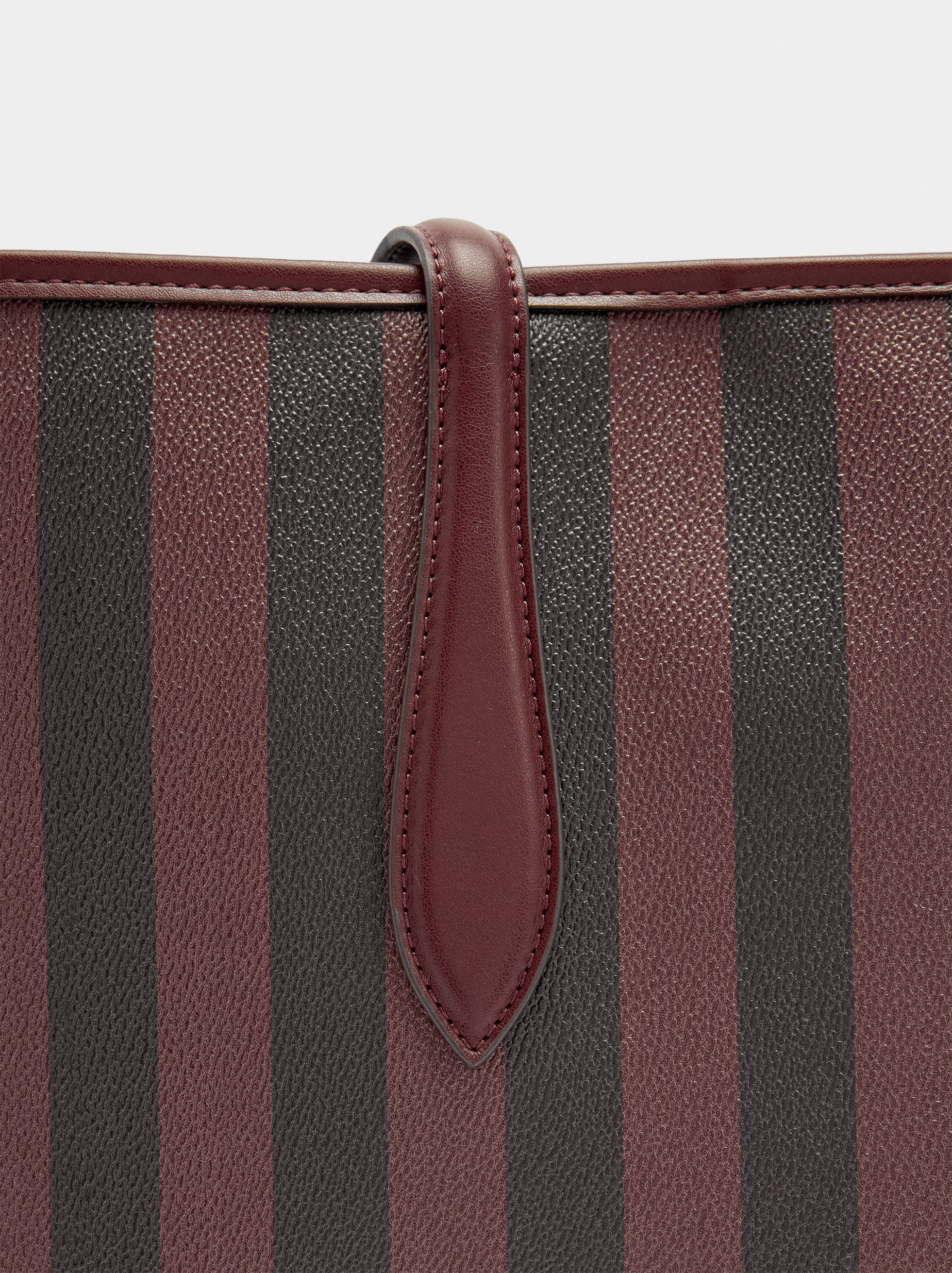 Bolso Shopper A Rayas Con Bolsa Extraíble