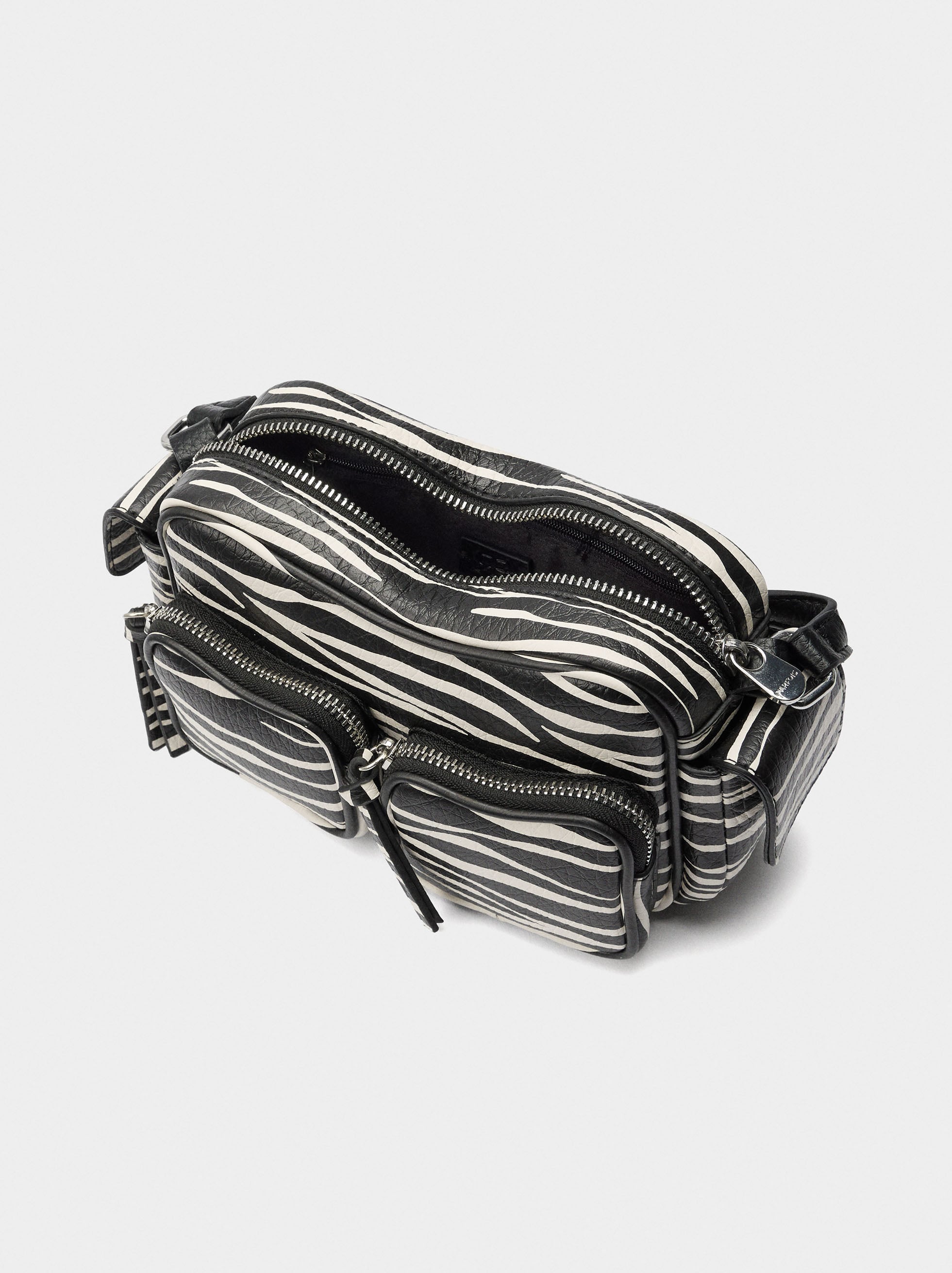 Bolso Bandolera Con Estampado Animal
