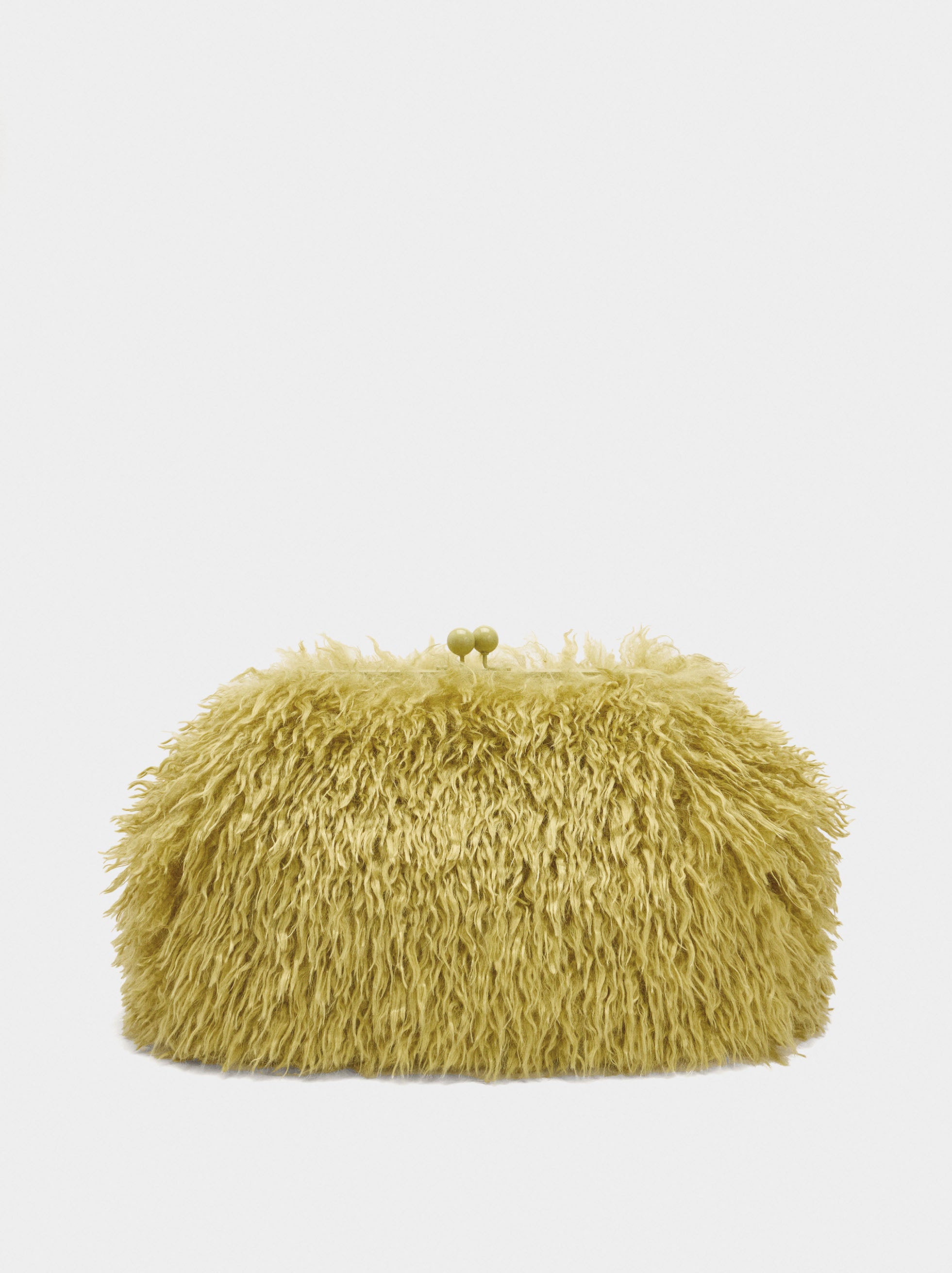 Bolso Efecto Pelo Con Asa De Cadena